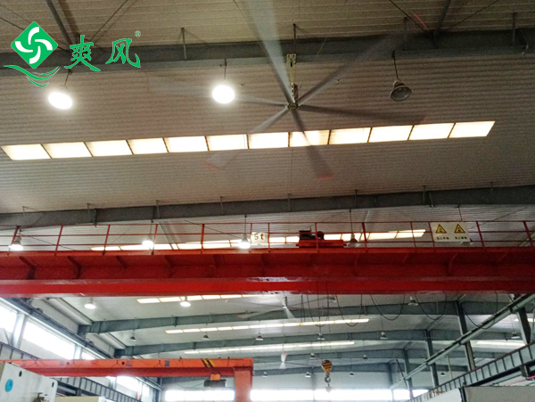廠房降溫案例分享篇——爽風工業(yè)大吊扇的應(yīng)用：沖制車間降溫通風