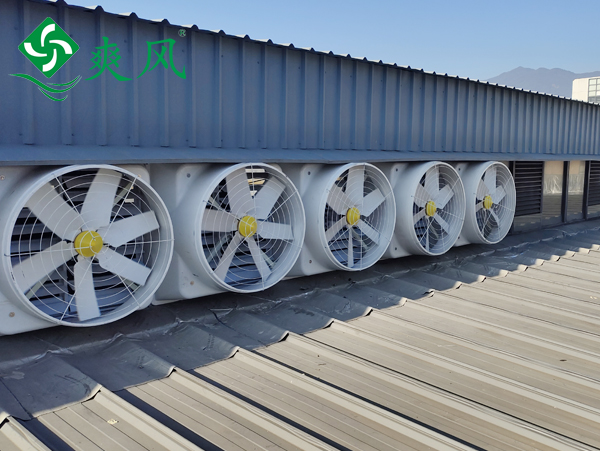 氣樓換氣降溫案例-爽風玻璃鋼負壓風機助力高宇機械車間低成本改善空氣環(huán)境